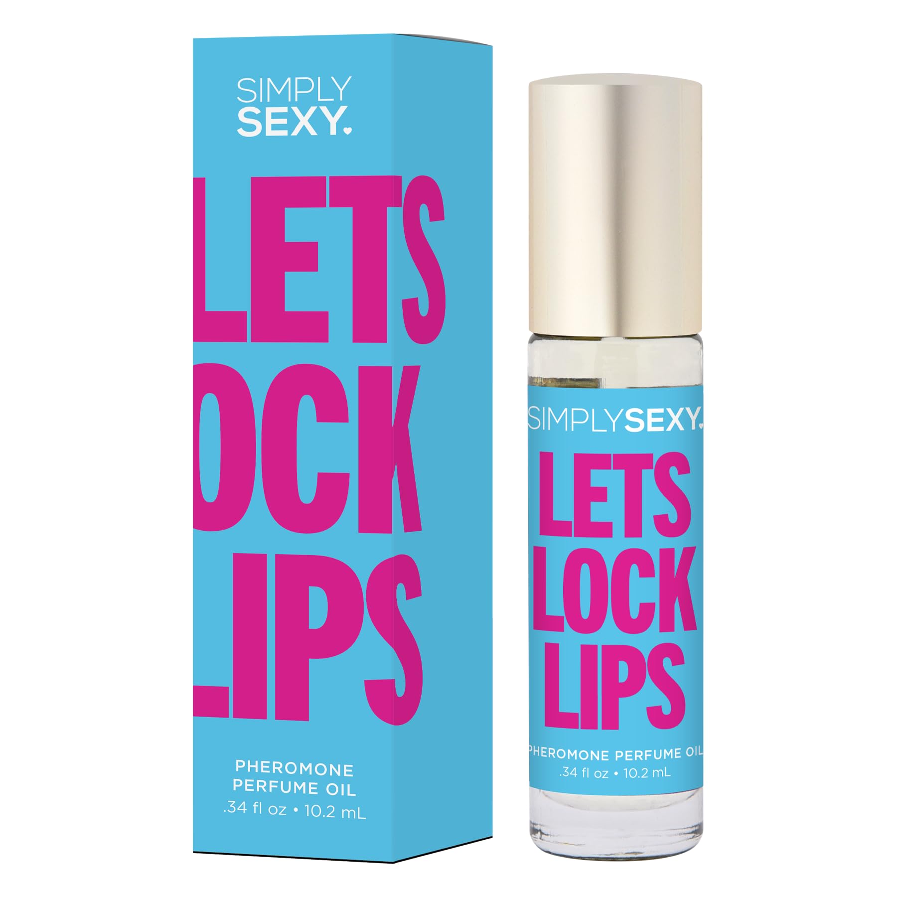 SIMPLY SEXY Affirmations Lets Lock Lips Pheromone Perfume Oil – Roll-On for Women, Soft Floral Scent