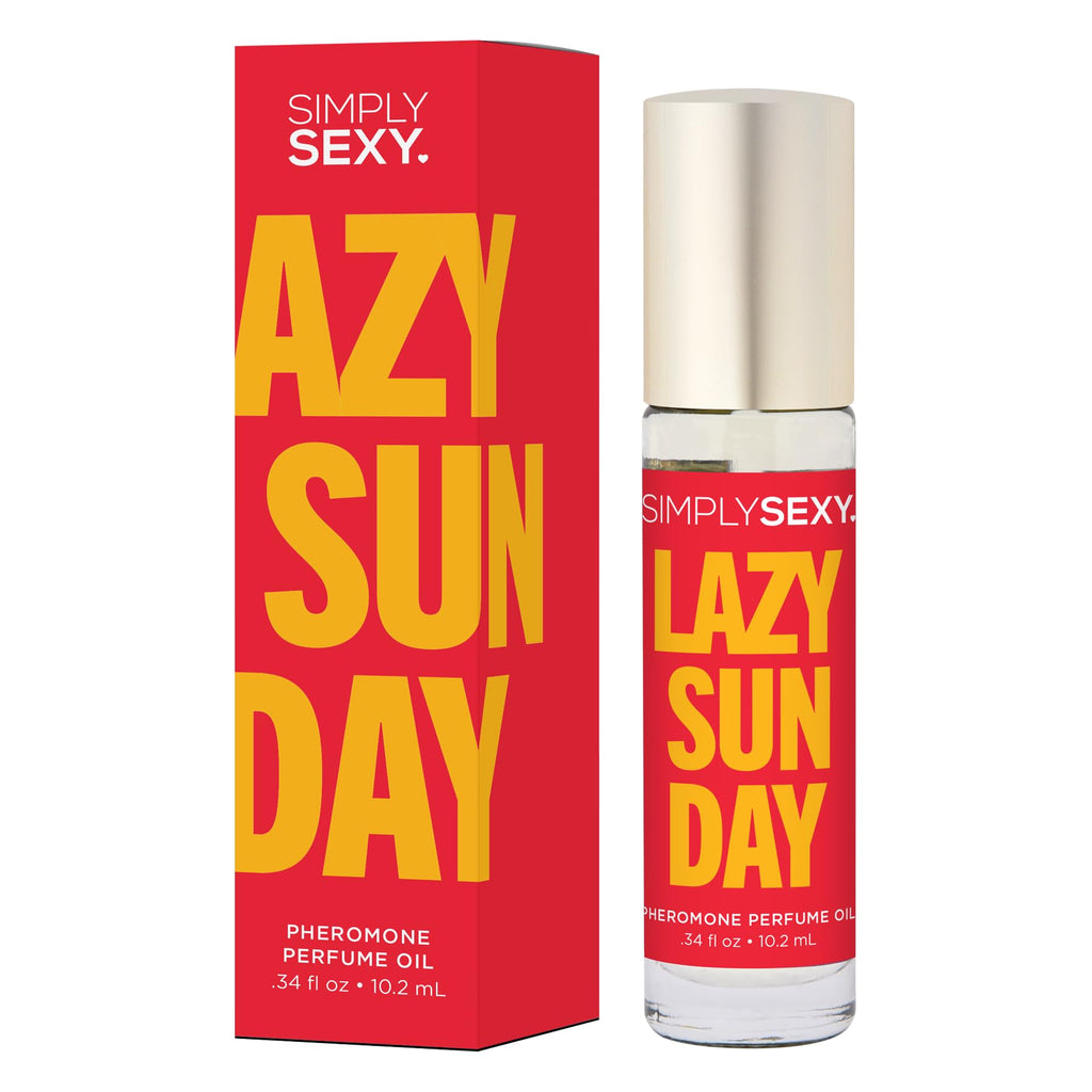 SIMPLY SEXY Affirmations Lazy Sunday Pheromone Perfume Oil – Citrus Floral Woody Roll-On for Women (0.34 fl oz)