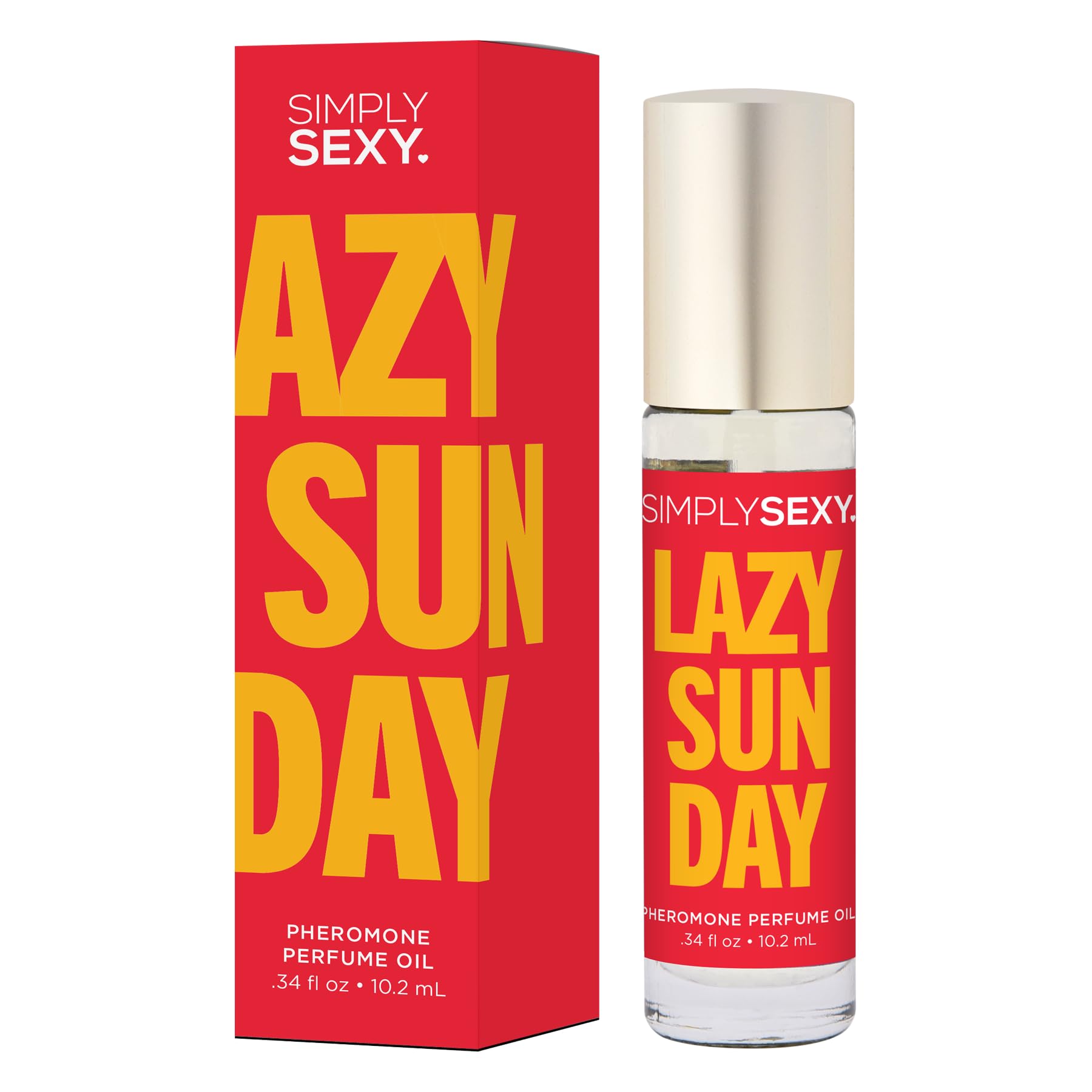 SIMPLY SEXY Affirmations Lazy Sunday Pheromone Perfume Oil – Citrus Floral Woody Roll-On for Women (0.34 fl oz)