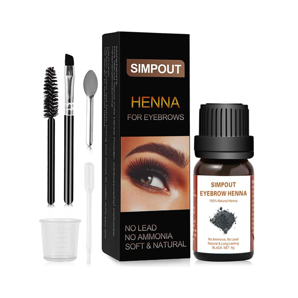 Simpout Purely Natural Henna Hair Spot Color Kit — 6g, E03 Black, DIY at Home or Salon
