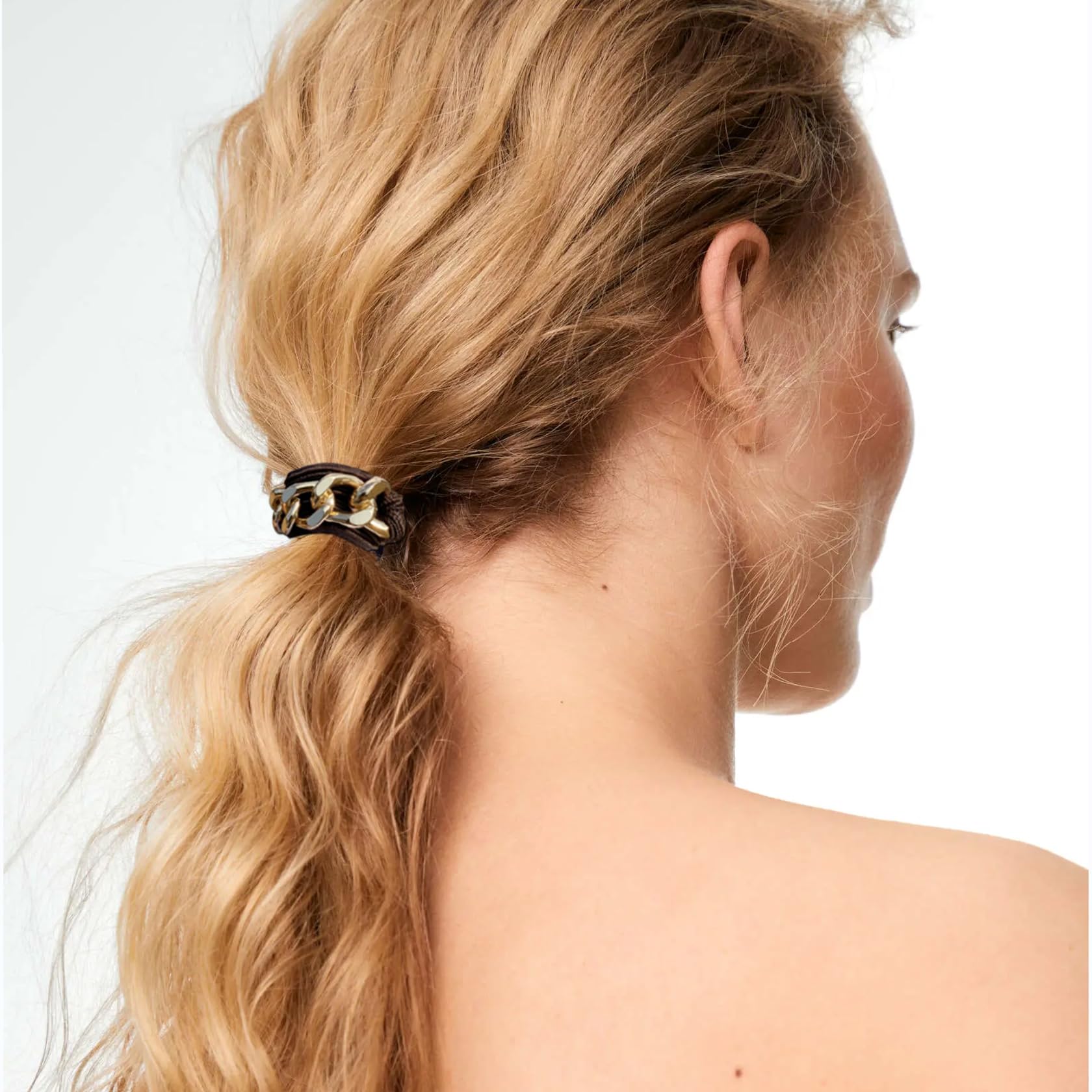 SISYOUP Bracelet Hair Ties – Gold Decorative Ponytail Cuff (3 Colorways)