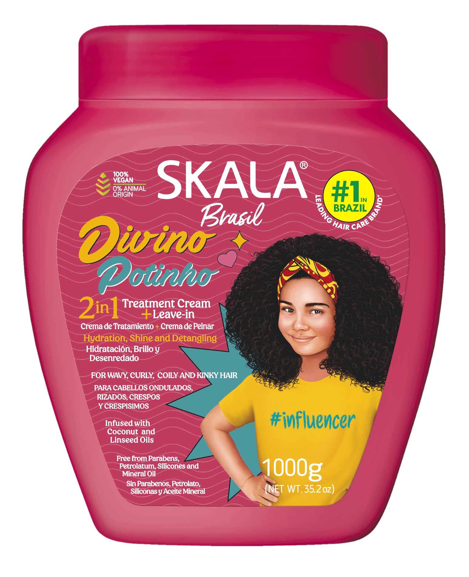 SKALA Expert Divine Little Curls 2-in-1 Treatment Cream 1 kg | Hydration, Shine & Frizz Control