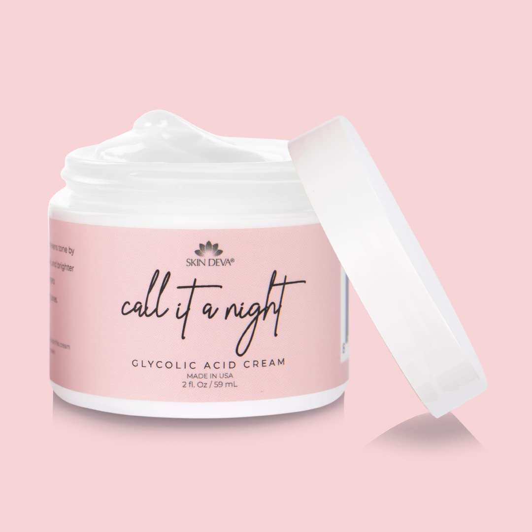 Skin Deva Glycolic Acid Night Cream – Brightens, Even Tone, Reduces Pores