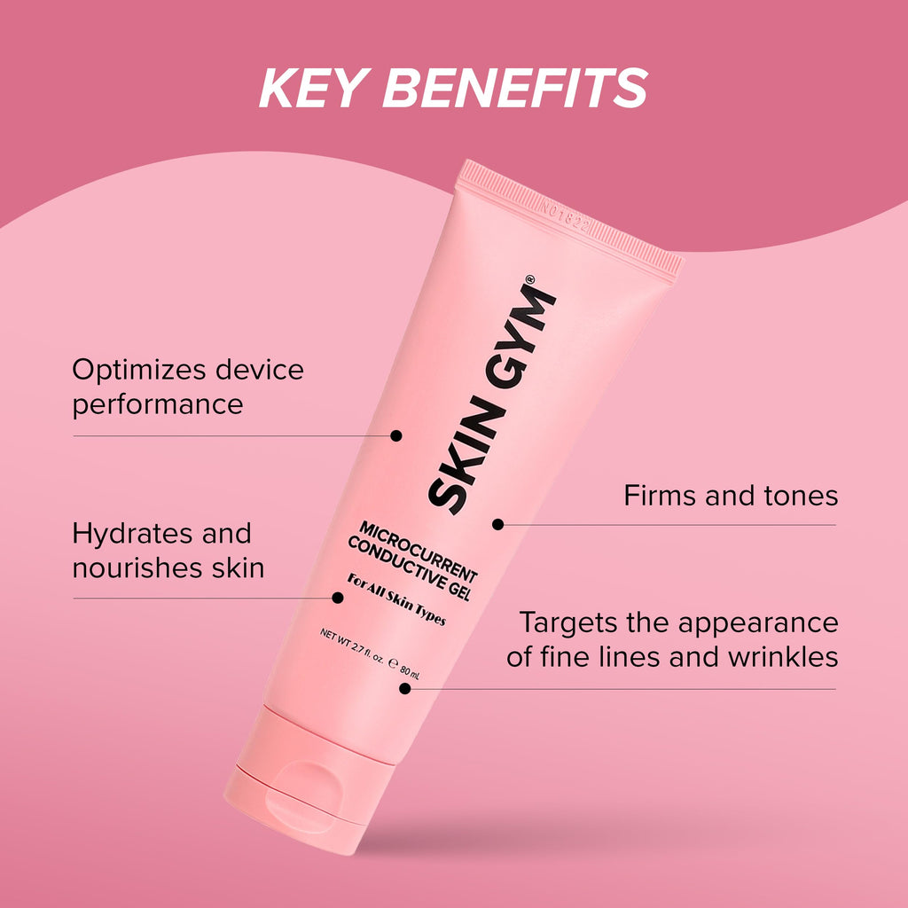 Skin Gym Microcurrent Conductive Gel for Face & Body — Hydrating Glide, 2.7 oz
