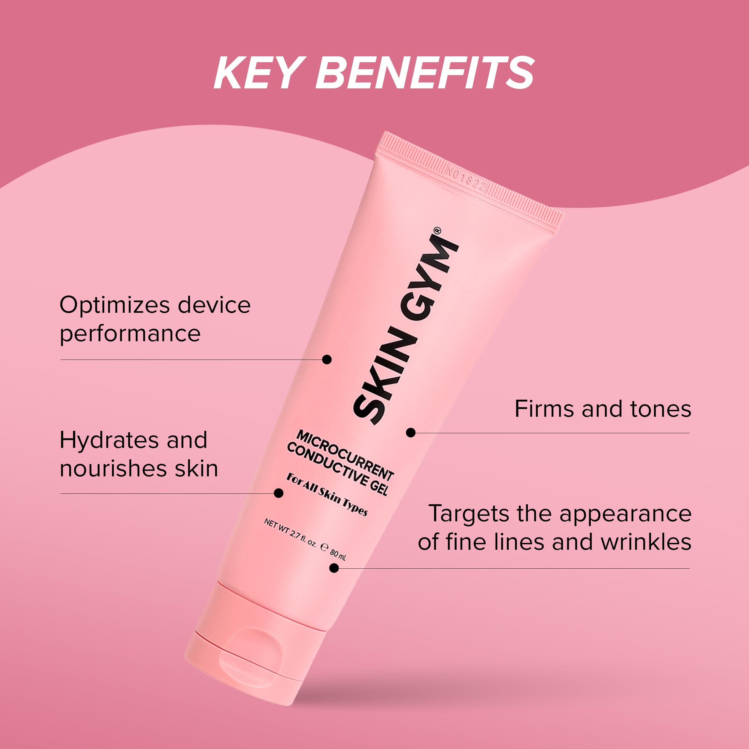 Skin Gym Microcurrent Conductive Gel for Face & Body — Hydrating Glide, 2.7 oz