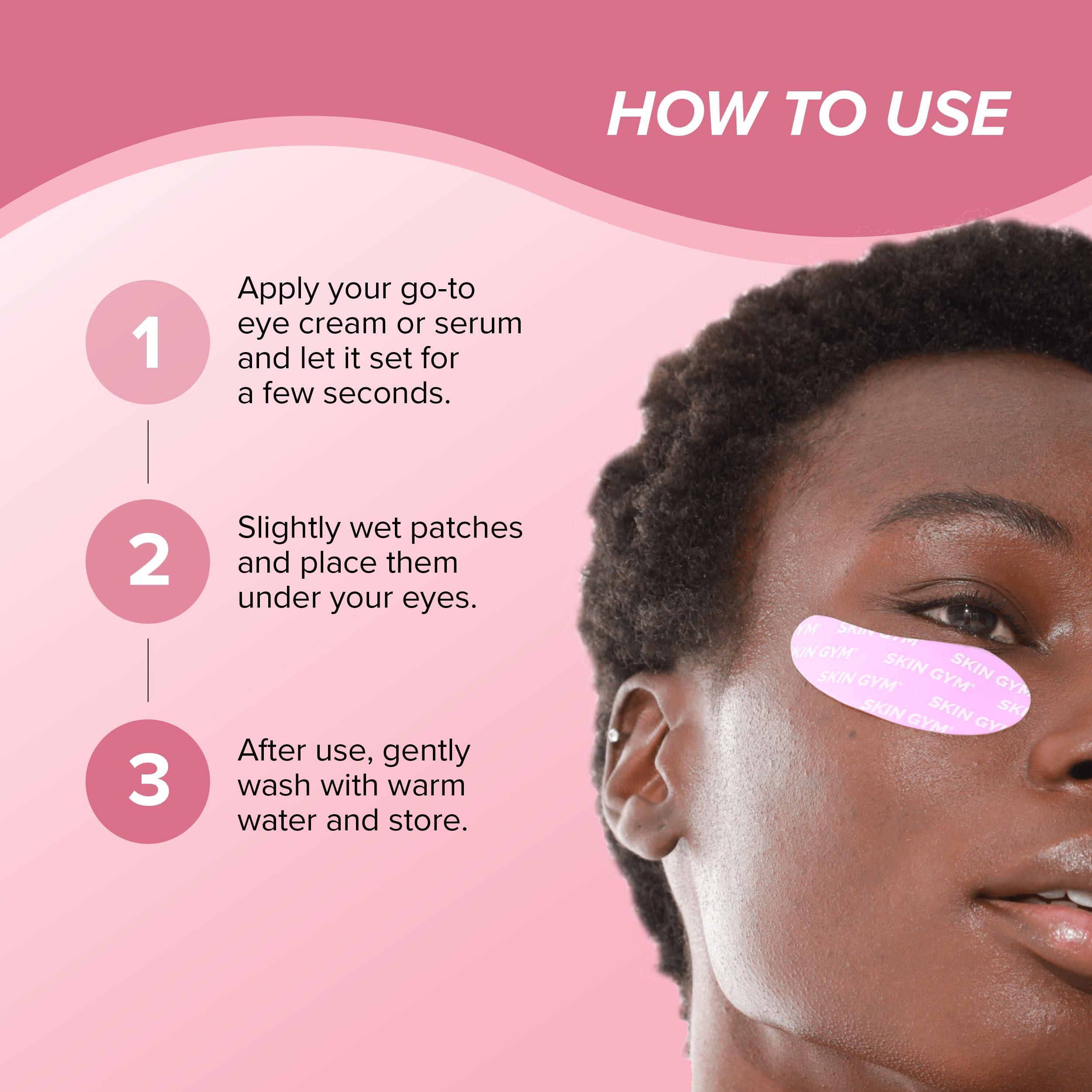 SKIN GYM Re-Usable Eye Mask – Medical-Grade Silicone for Under-Eye Hydration