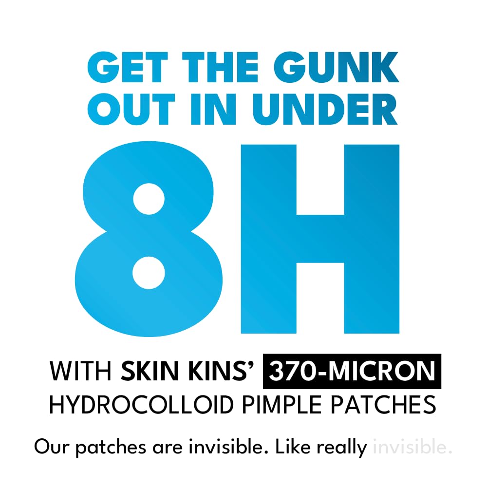 Skin Kins Invisible Pimple Patches - Ultra-Thin 0.37mm with Centella, 48 Count