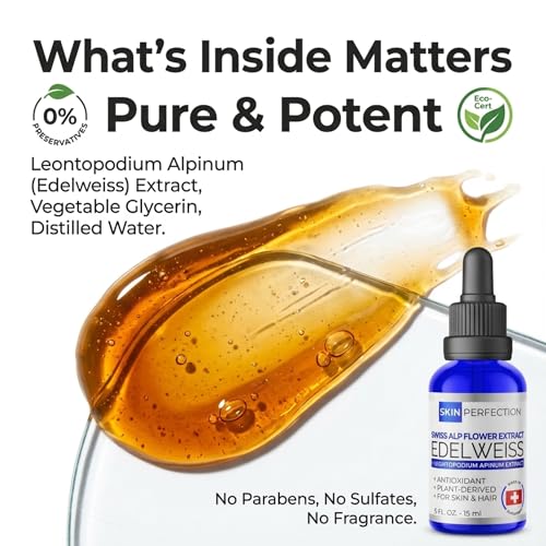 Skin Perfection Edelweiss Serum Booster – Natural Antioxidant Extract for DIY Skincare