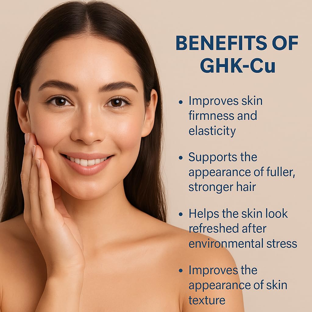 Skin Perfection GHK-Cu Copper Peptide Powder – DIY Serum Ingredient, 99.7%+ Pure for Skin & Hair