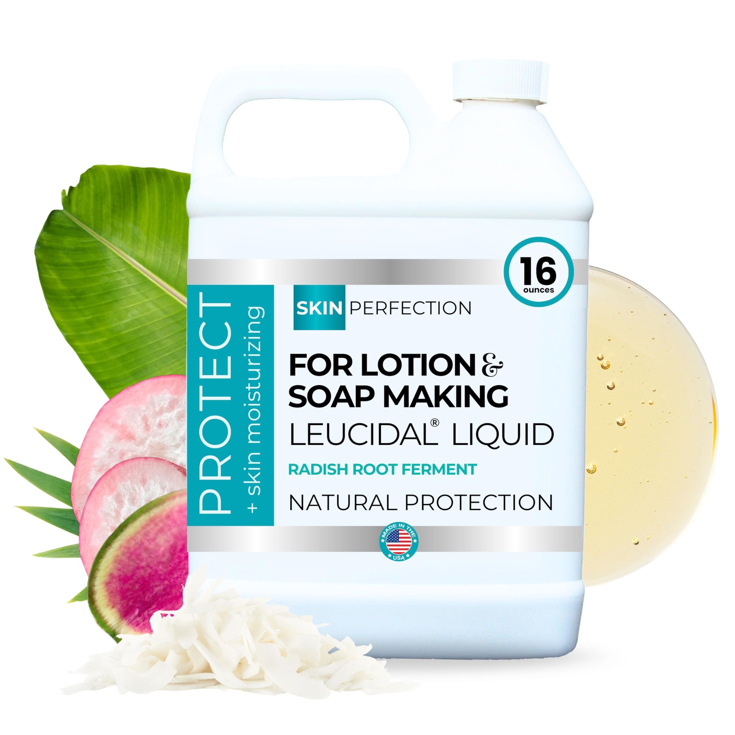 Skin Perfection Leucidal Liquid – Natural Radish Root Preservative for DIY Skincare (16oz)
