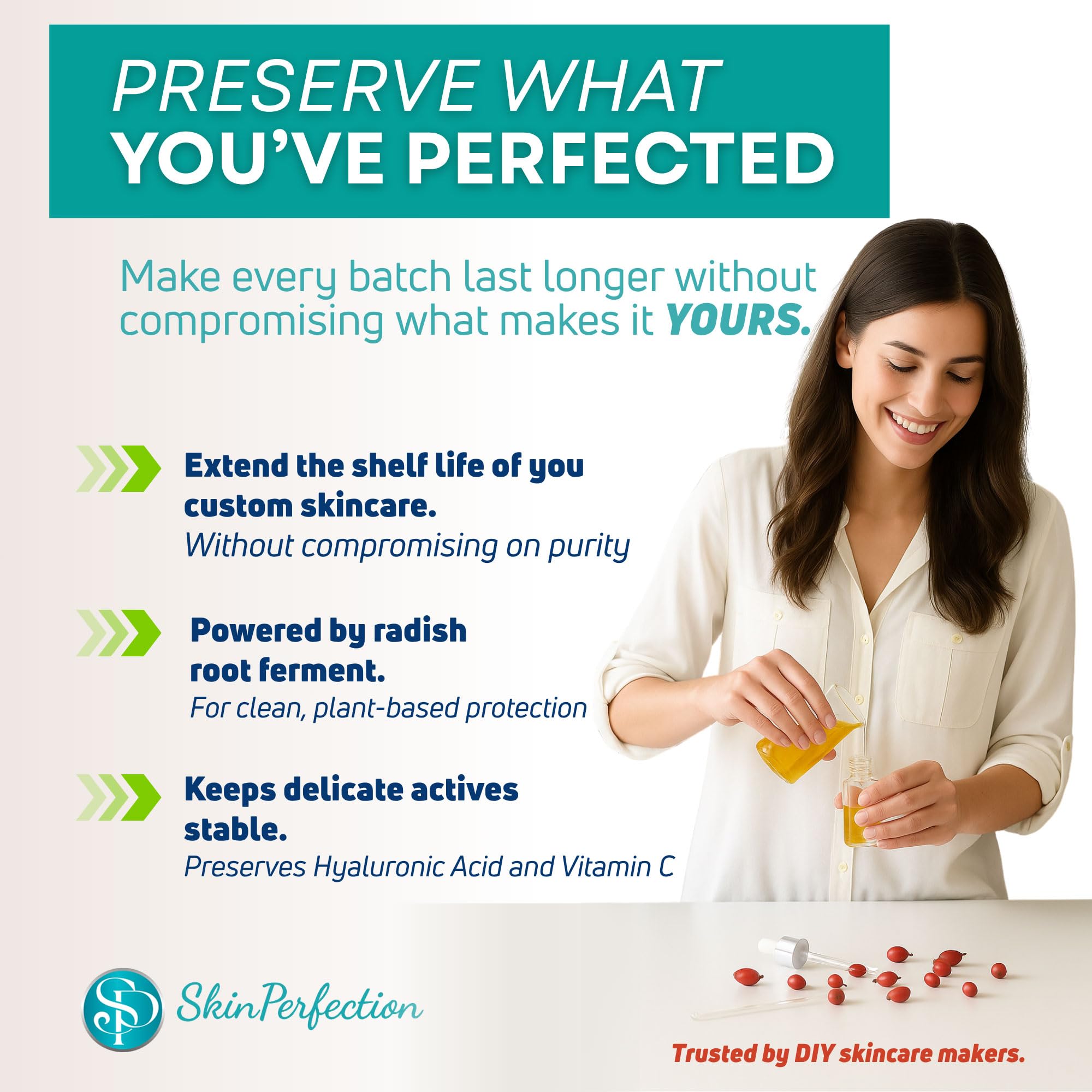 Skin Perfection Leucidal Liquid — Natural Radish Root Preservative for DIY Skincare (0.5 oz)