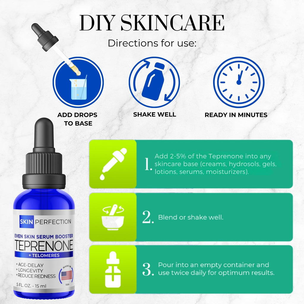 Skin Perfection Teprenone Serum Booster – DIY Anti-Aging Peptide for Hydration