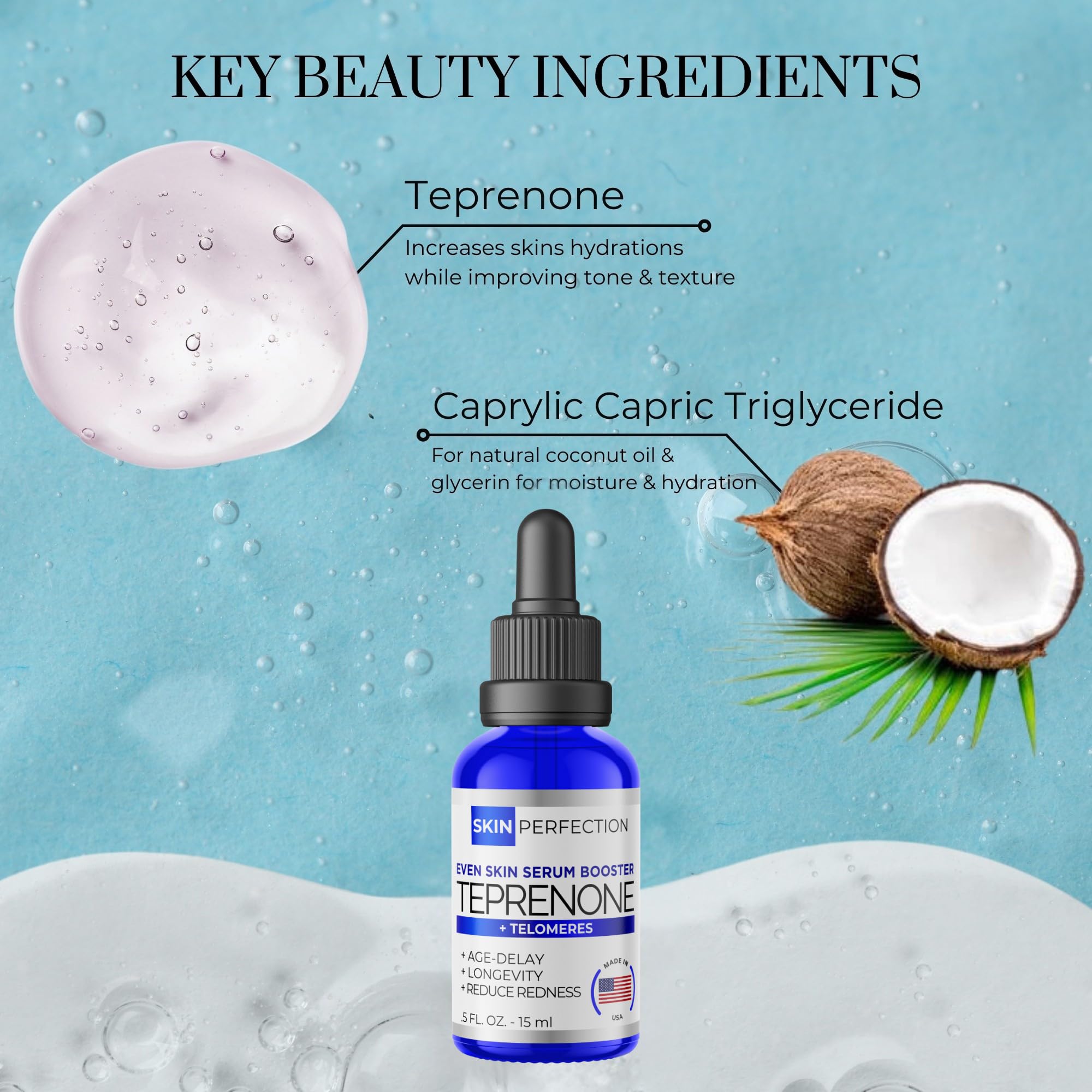 Skin Perfection Teprenone Serum Booster – DIY Anti-Aging Peptide for Hydration