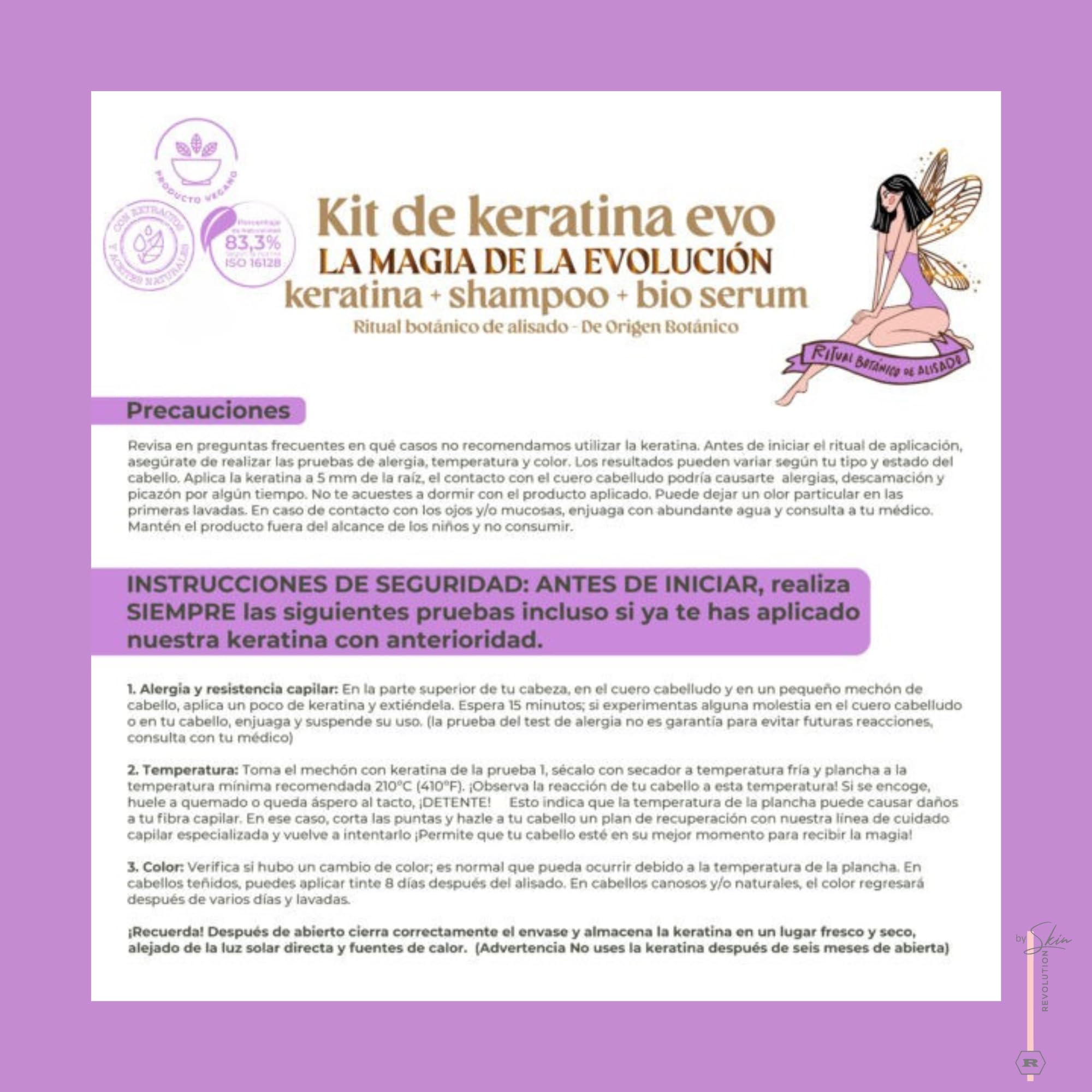 Skin Revolution Ritual Botánico Organic Keratin – Natural, Vegan Hair Straightening (250ml) | Colombia