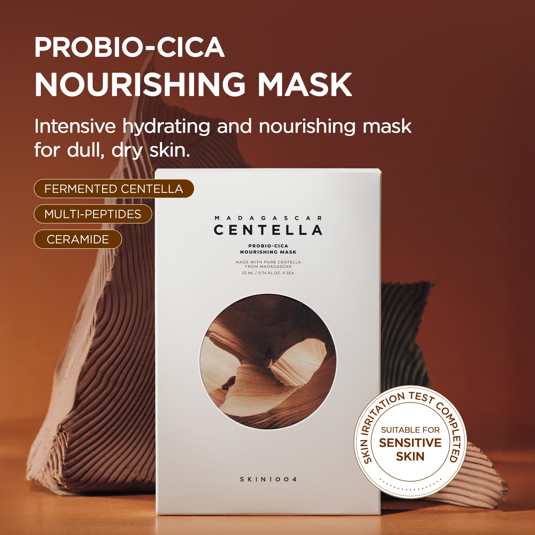 SKIN1004 Probio-Cica Nourishing Mask 23ml (5ea) | Fermented Centella, Ceramides & 9-Peptide Complex