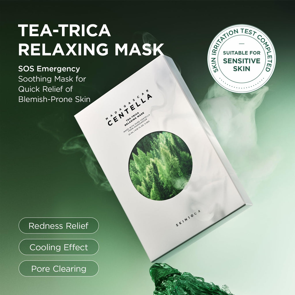 SKIN1004 Tea-Trica Relaxing Mask (5ea) | Pore-Clarifying Sheet Mask