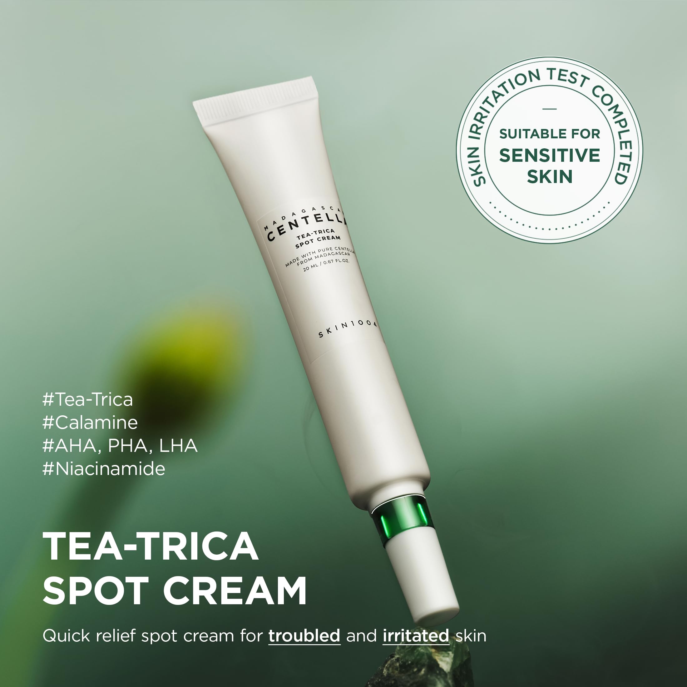 SKIN1004 Tea-Trica Spot Cream – Targeted Cica Care with Madagascar Centella & Tea Tree (0.68 oz / 20 ml)