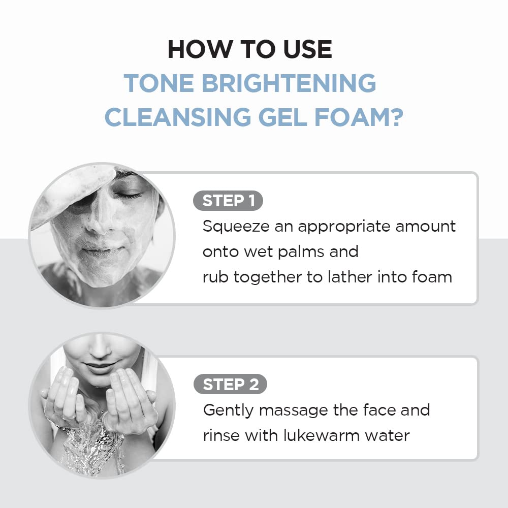 SKIN1004 Tone Glowing Cleansing Gel Foam 125ml – Makeup Remover & Hydrating Face Cleanser
