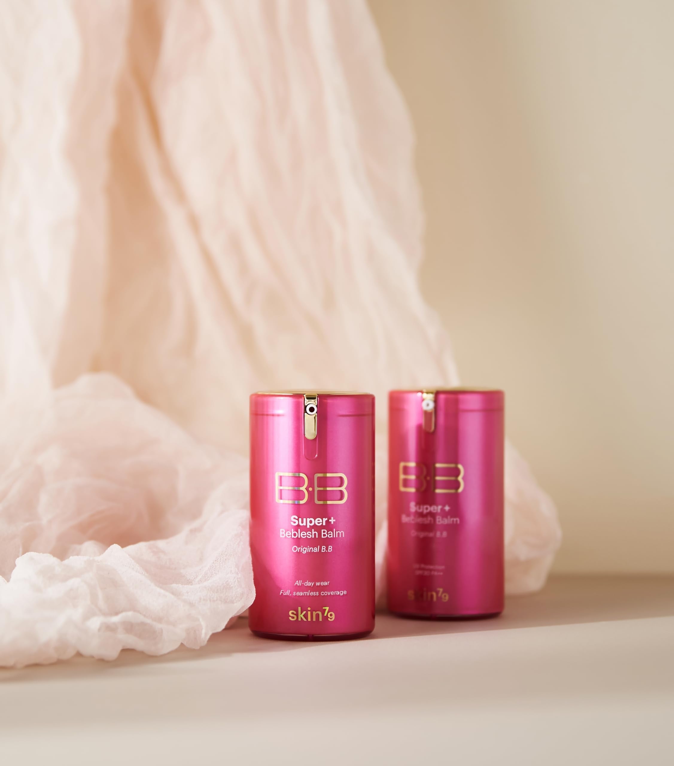 SKIN79 Super Plus Beblesh Pink BB Cream 2 Pack – Pink 21, US Version, Flawless Radiant Base