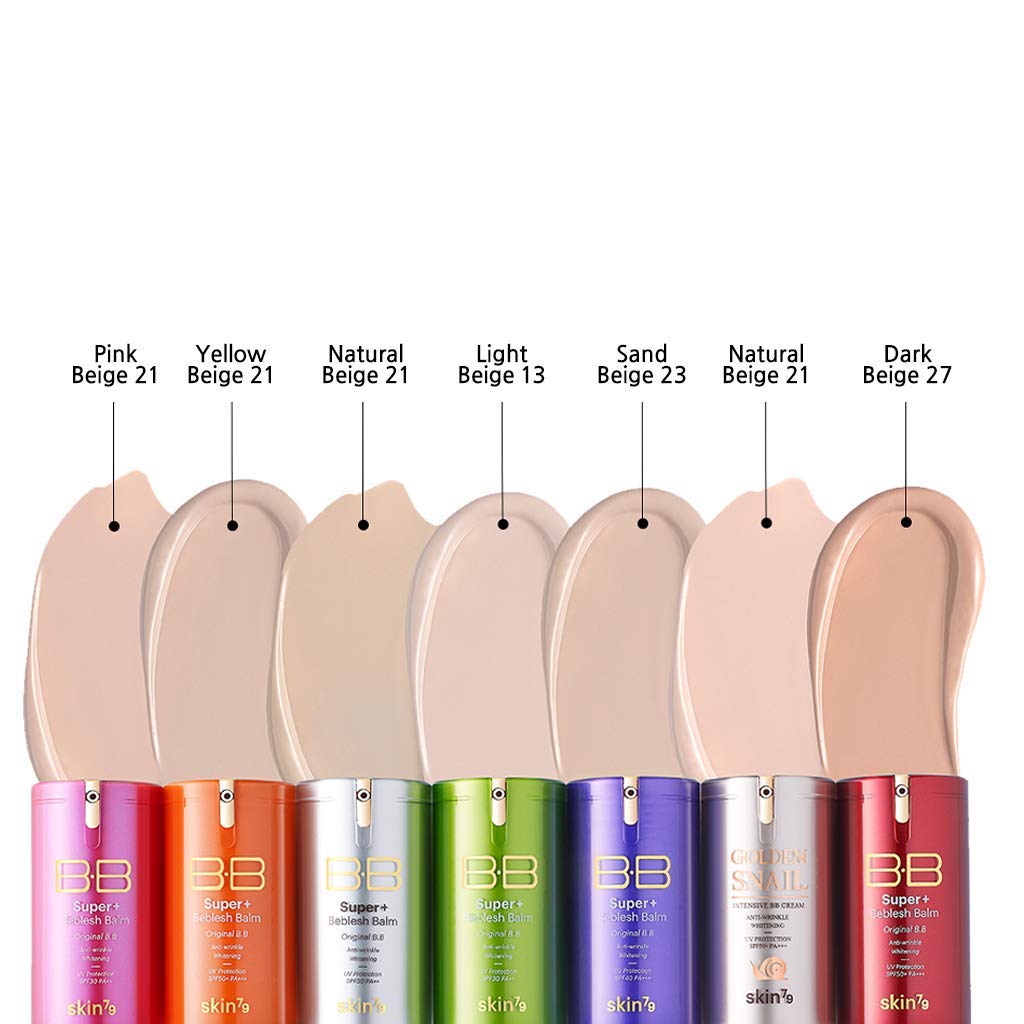 [SKIN79] Super Plus Beblesh Balm Orange BB Cream #21 Yellow Beige – Triple Function, Vitamin Complex, 1.35 fl oz