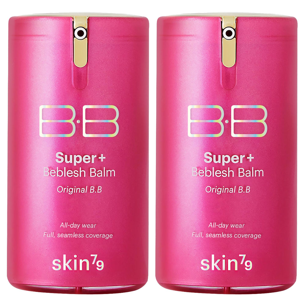 SKIN79 Super Plus Beblesh Pink BB Cream 2 Pack – Pink 21, US Version, Flawless Radiant Base