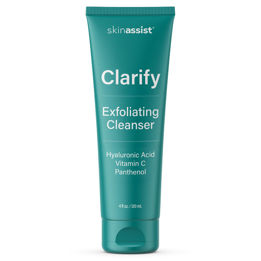 SkinAssist Clarify Exfoliating Face Wash – Gentle Daily Cleanser with Hyaluronic Acid & Vitamins