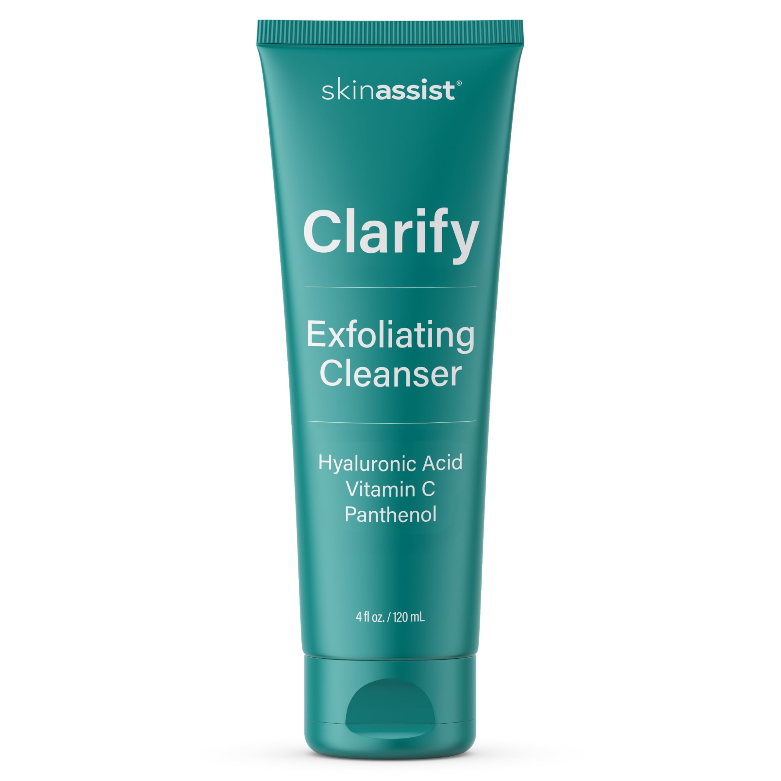 SkinAssist Clarify Exfoliating Face Wash – Gentle Daily Cleanser with Hyaluronic Acid & Vitamins