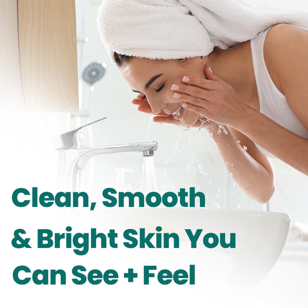 SkinAssist Clarify Exfoliating Face Wash – Gentle Daily Cleanser with Hyaluronic Acid & Vitamins