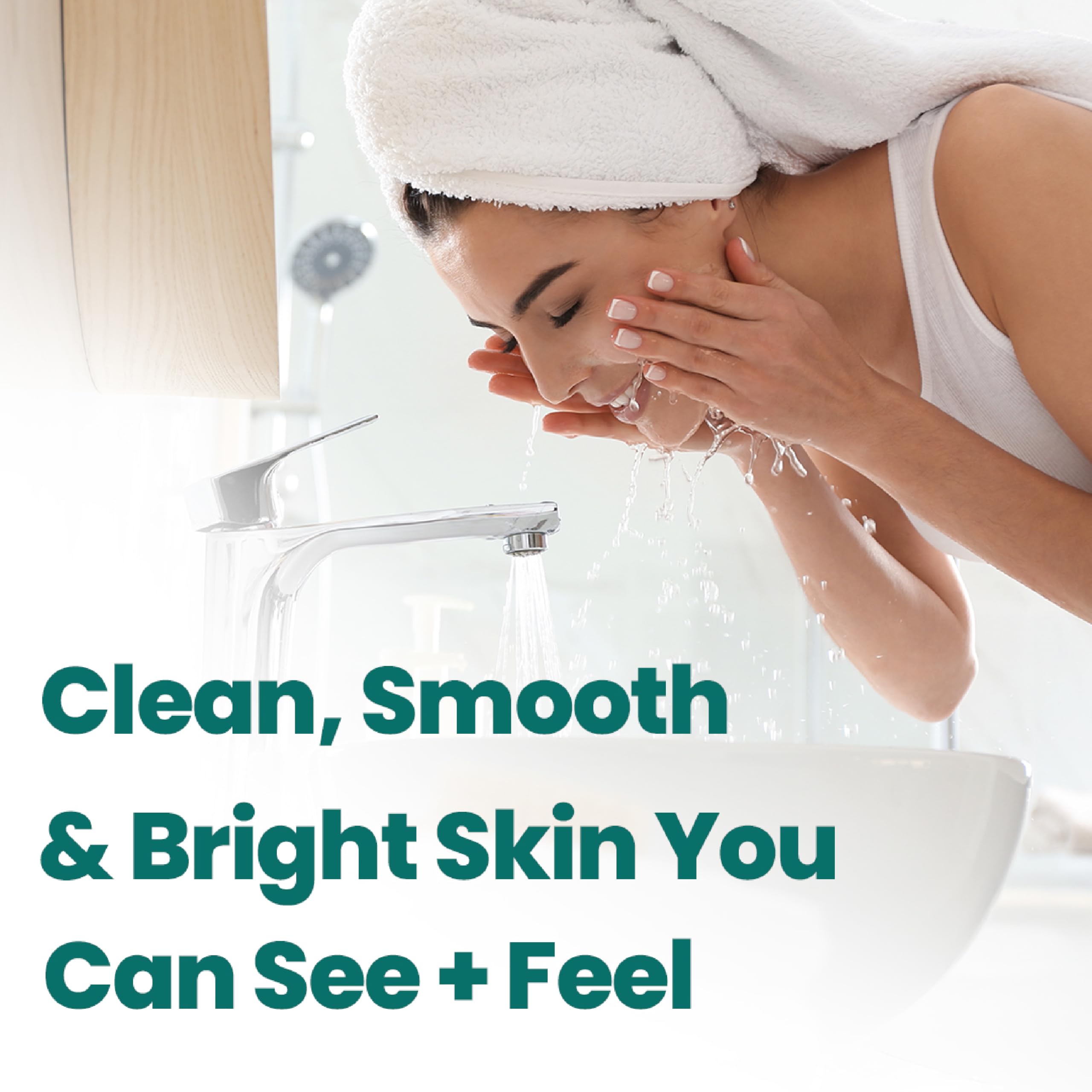 SkinAssist Clarify Exfoliating Face Wash – Gentle Daily Cleanser with Hyaluronic Acid & Vitamins