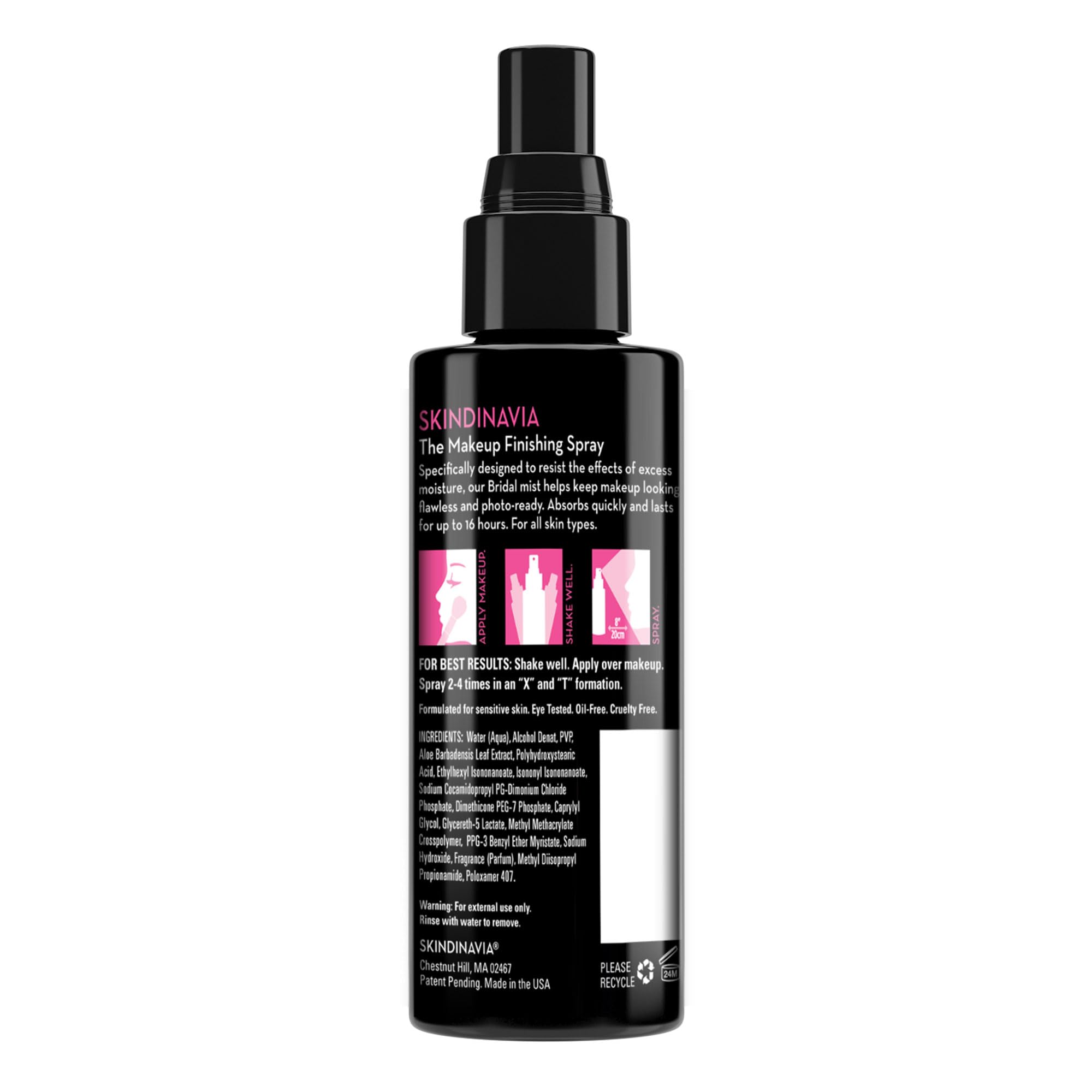 Skindinavia Makeup Primer + Finishing Spray Bridal | Hydrating, Long-Lasting Setting Mist