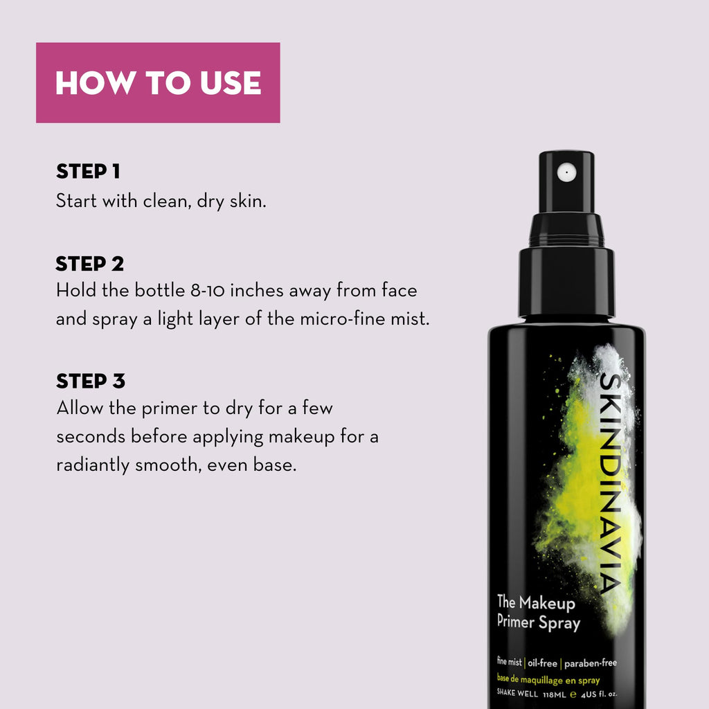 Skindinavia Makeup Primer + Finishing Spray Bridal | Hydrating, Long-Lasting Setting Mist