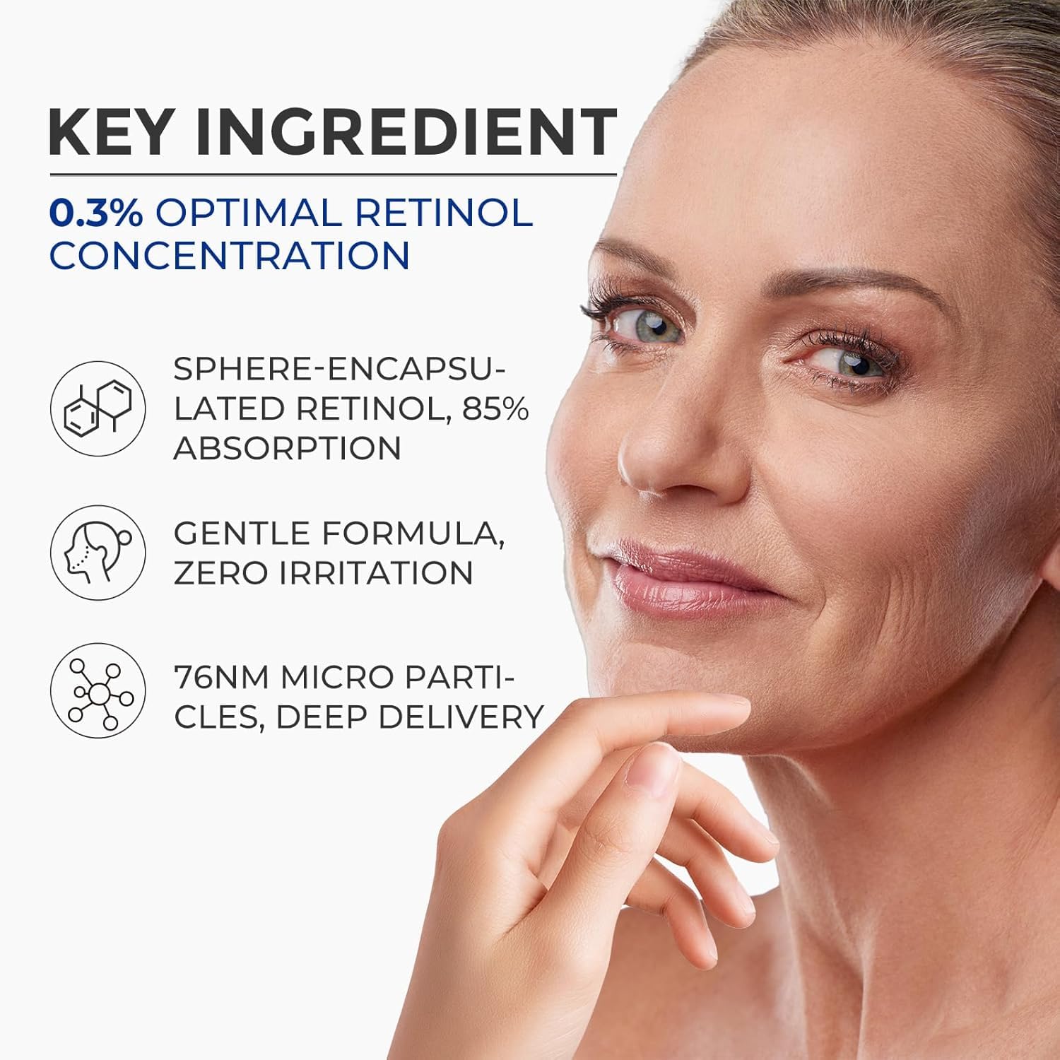 SKINERSE Retinol Serum for Face – Anti-Aging, Vitamin E, Pore Minimizer, 1 oz