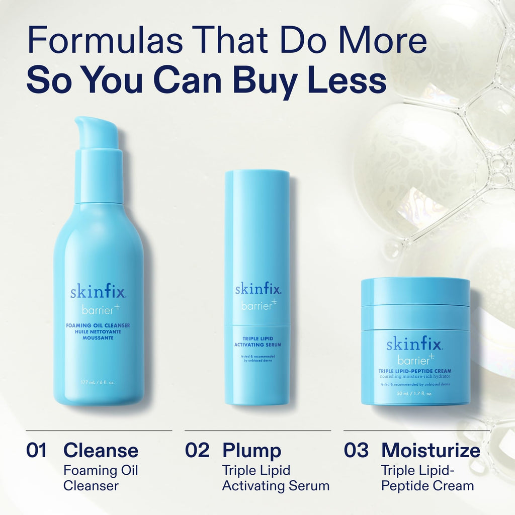 Skinfix Triple Lipid-Peptide Cream Mini – 0.5 oz Rich Moisturizer for Dry, Sensitive Skin