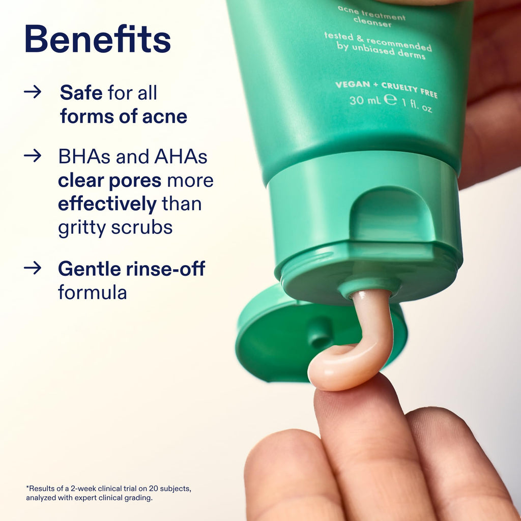 Skinfix Triple Threat Set – Fragrance-Free Minis (BHA Cleanser, Adapinoid Gel, Barrier Gel Cream) – Vegan & Cruelty-Free