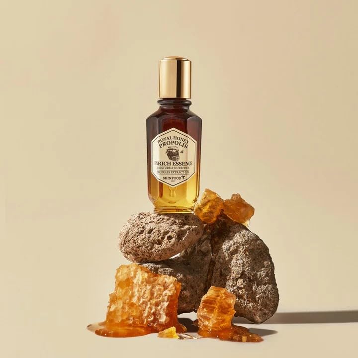 SKINFOOD 1957 Royal Honey Propolis Enrich Essence – 63% Black Bee Propolis & 10% Royal Jelly Extract Serum | 50ml