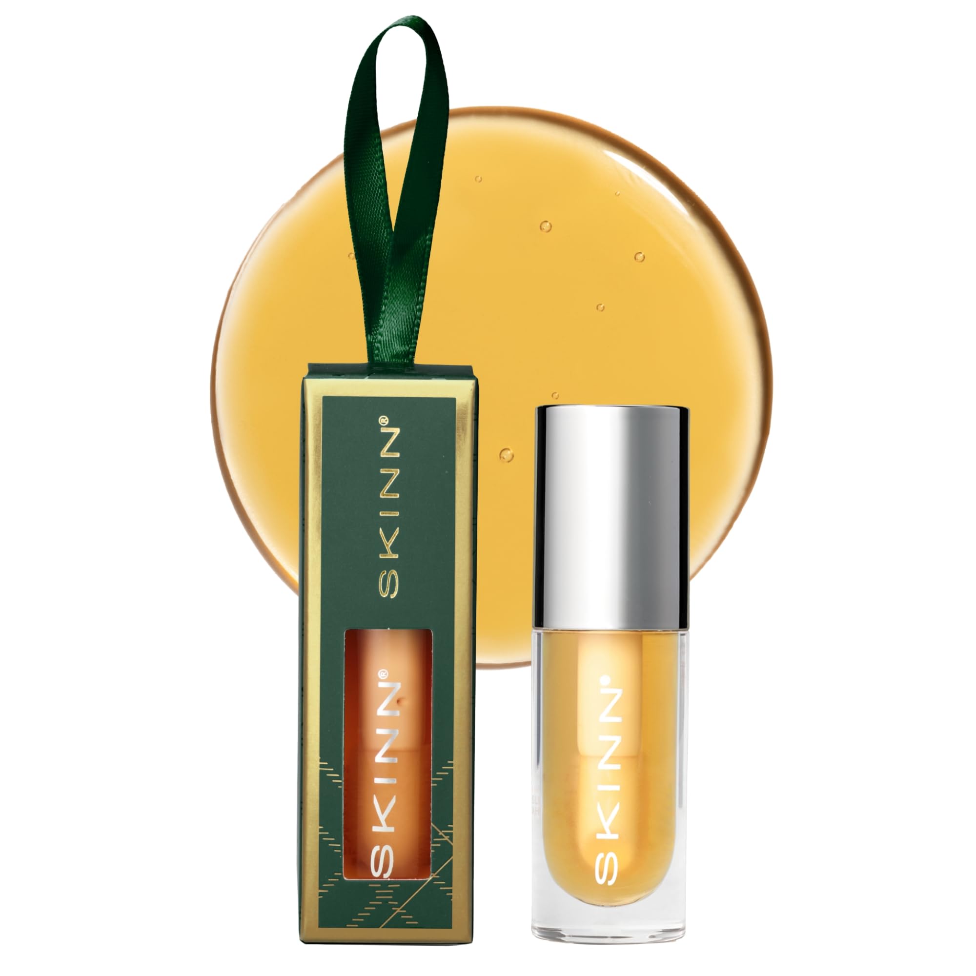 SKINN Luminous Lip Oil, Golden – Ultra-Light, Non-Sticky Gloss with Vitamin C & Manuka Honey