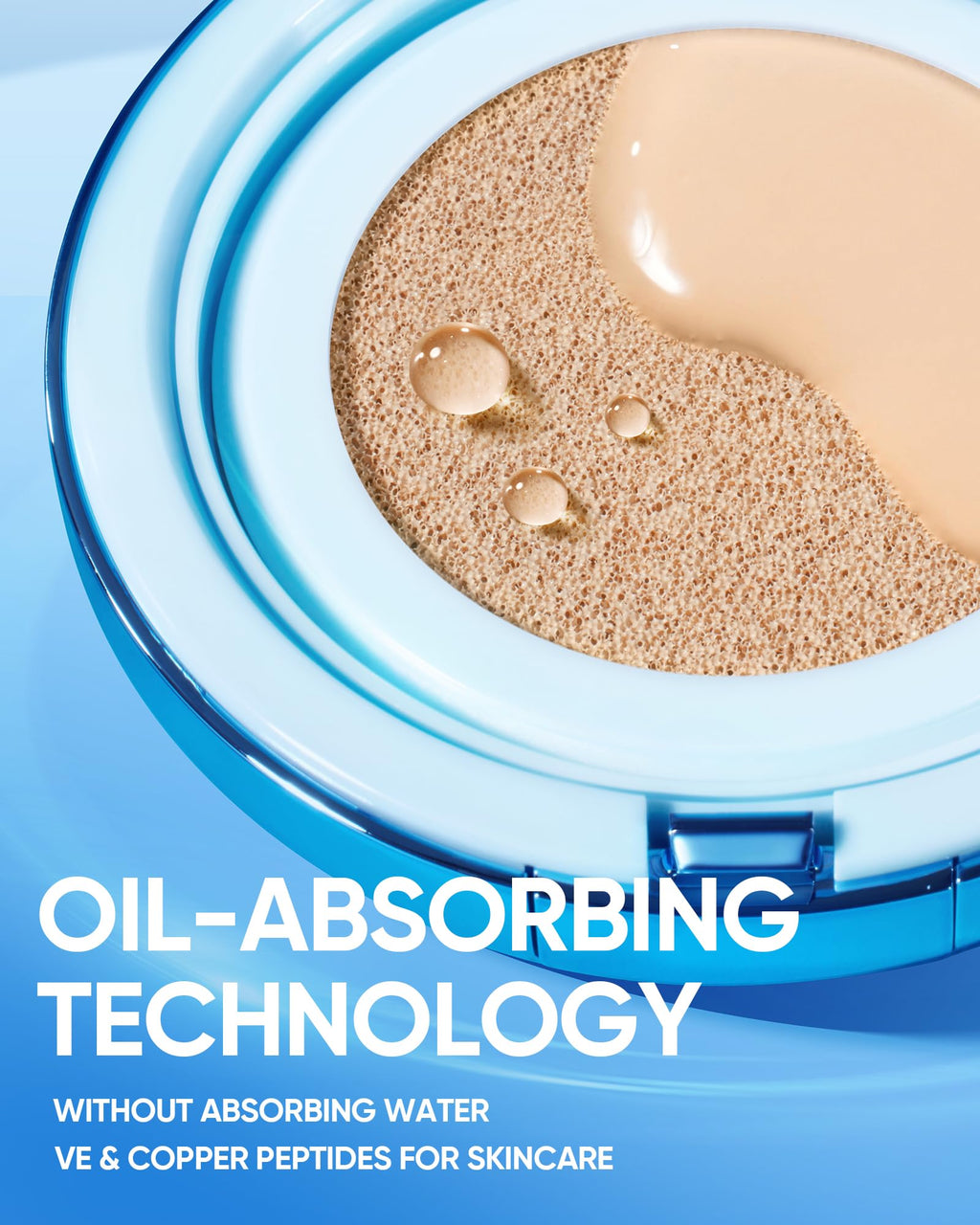 SKINTIFIC Velvet Matte Cushion Foundation Blue #01 Vanilla | Full Coverage, 12H Oil Control, Waterproof