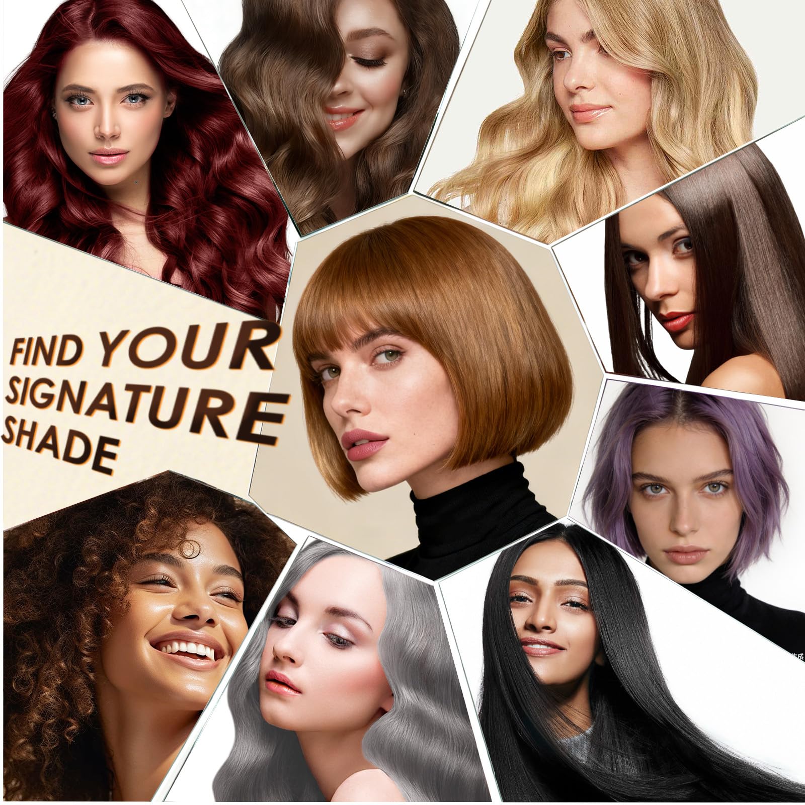 Sklight Hair Dye Shampoo 3-in-1: Root-to-Tip Coffee Color + Botanicals