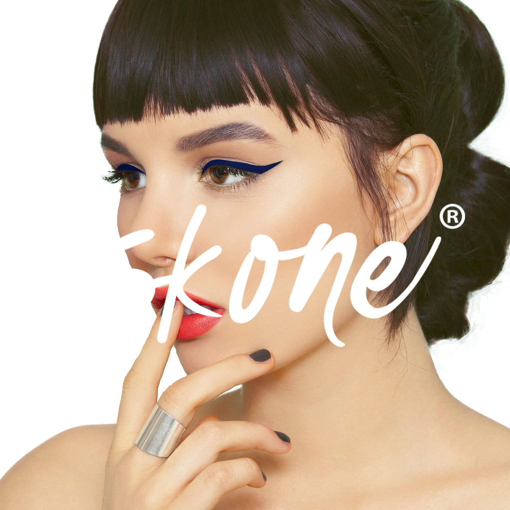 Skone Insanely Intense Tattooed Eyeliner Pen – Navy, Waterproof, Smudge-Proof, Quick-Dry Felt Tip (0.07oz)