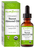 Sky Organics Organic Sweet Almond Oil | 100% Pure Body Oil for Soft, Soothed Skin | 1 fl oz