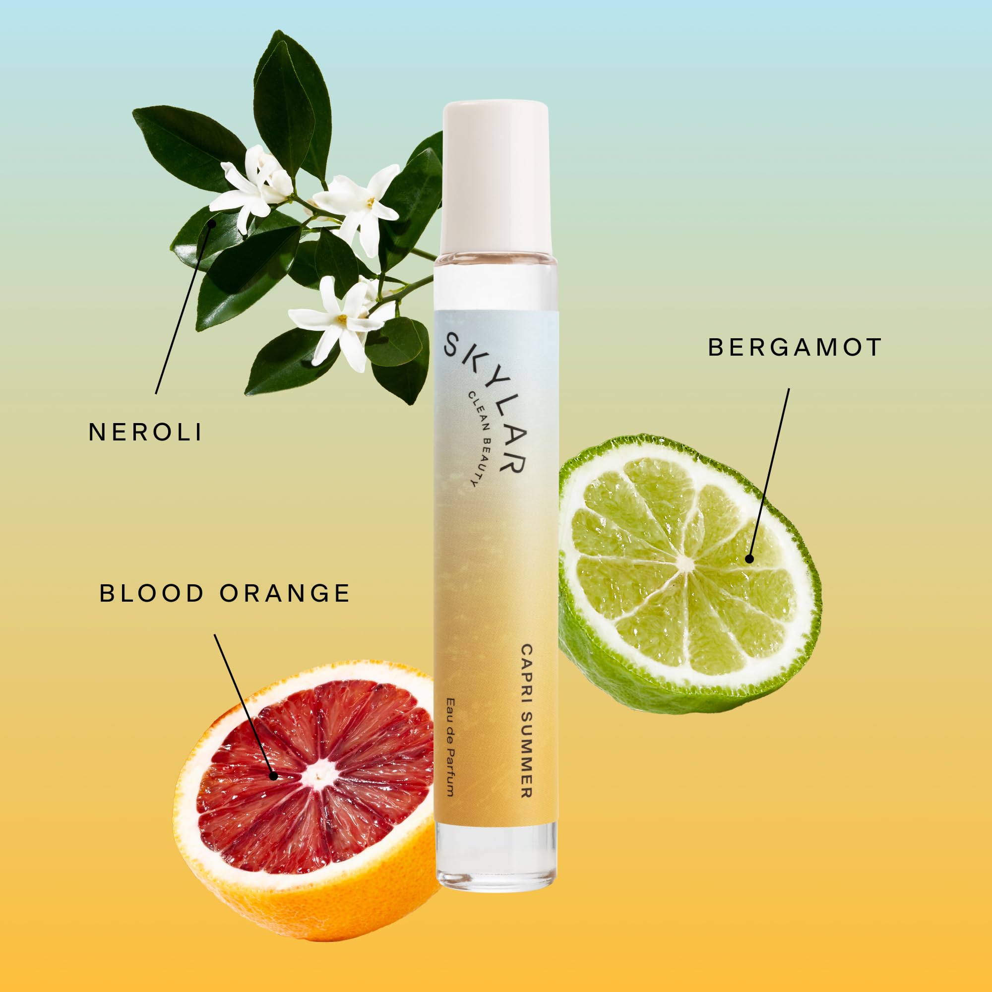 Skylar Capri Summer Eau de Parfum – Hypoallergenic, Clean, Vegan Fragrance for Women & Men
