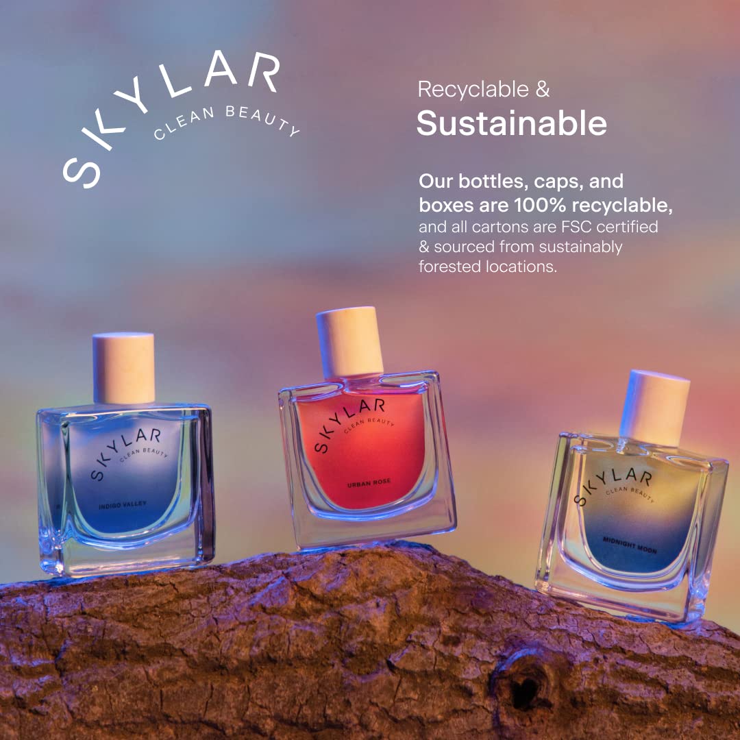Skylar Midnight Moon Eau de Parfum – Hypoallergenic Clean Vegan Fragrance for Women & Men | Bergamot, Cranberries, Vetiver | 50 mL