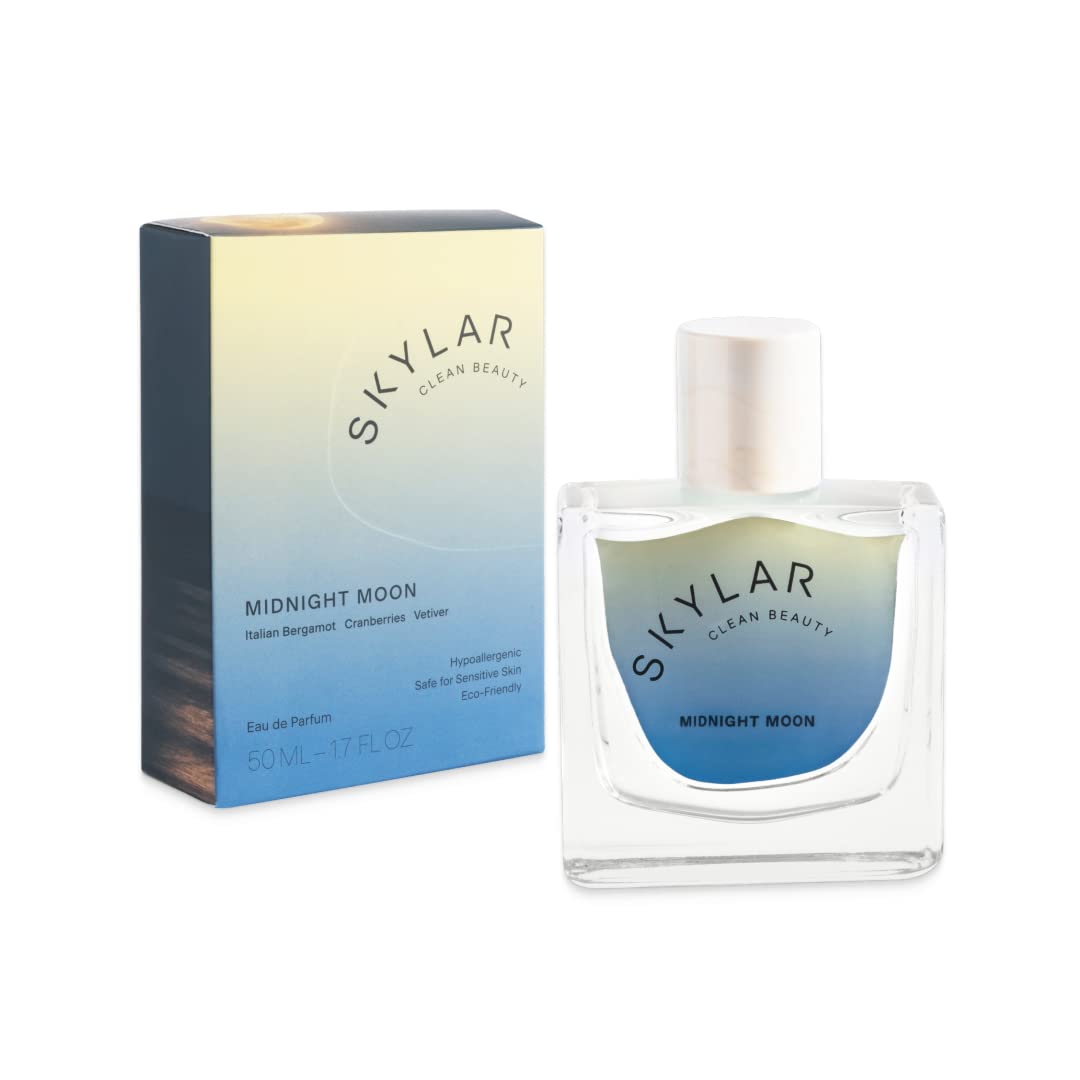 Skylar Midnight Moon Eau de Parfum – Hypoallergenic Clean Vegan Fragrance for Women & Men | Bergamot, Cranberries, Vetiver | 50 mL