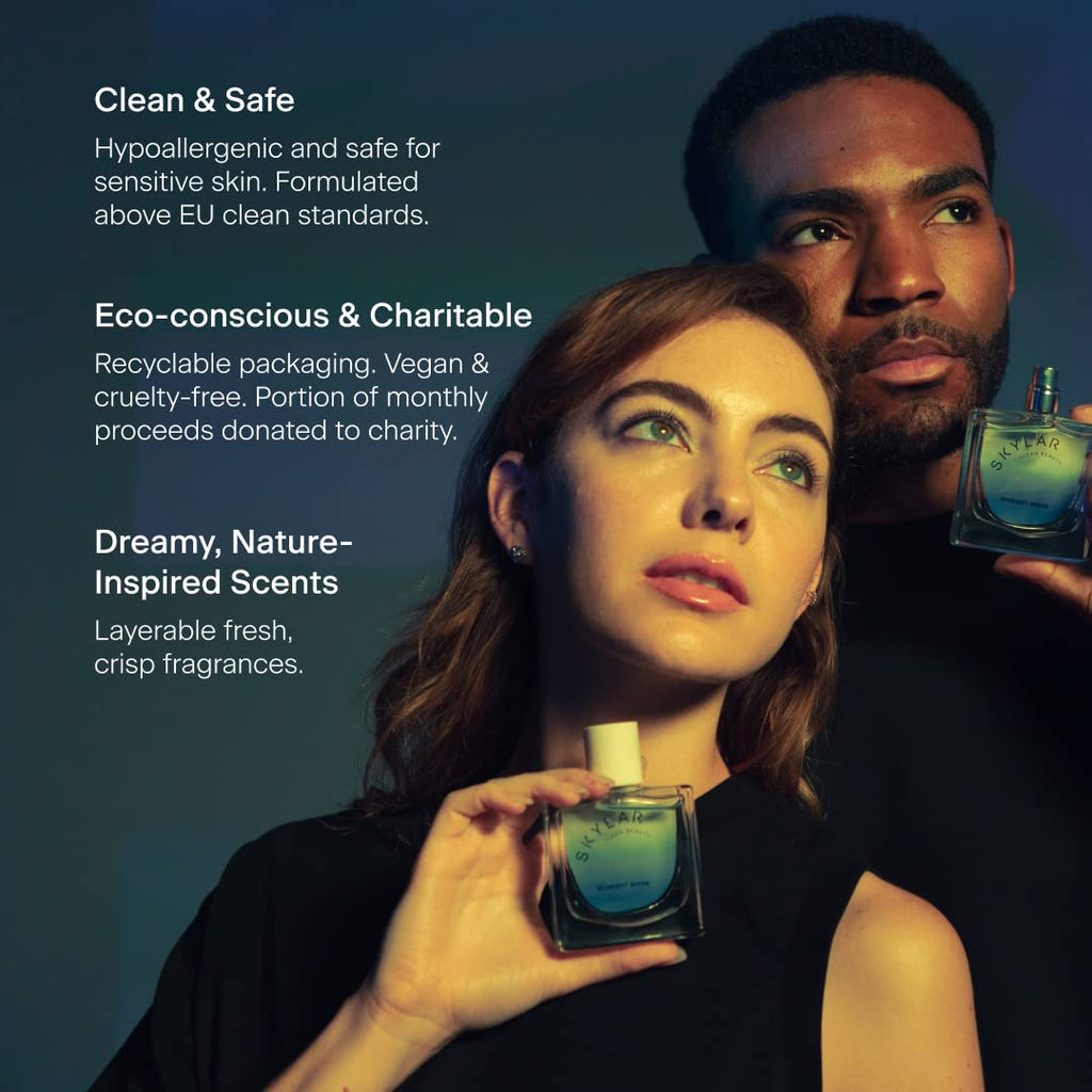 Skylar Midnight Moon Eau de Parfum – Hypoallergenic Clean Vegan Fragrance for Women & Men | Bergamot, Cranberries, Vetiver | 50 mL