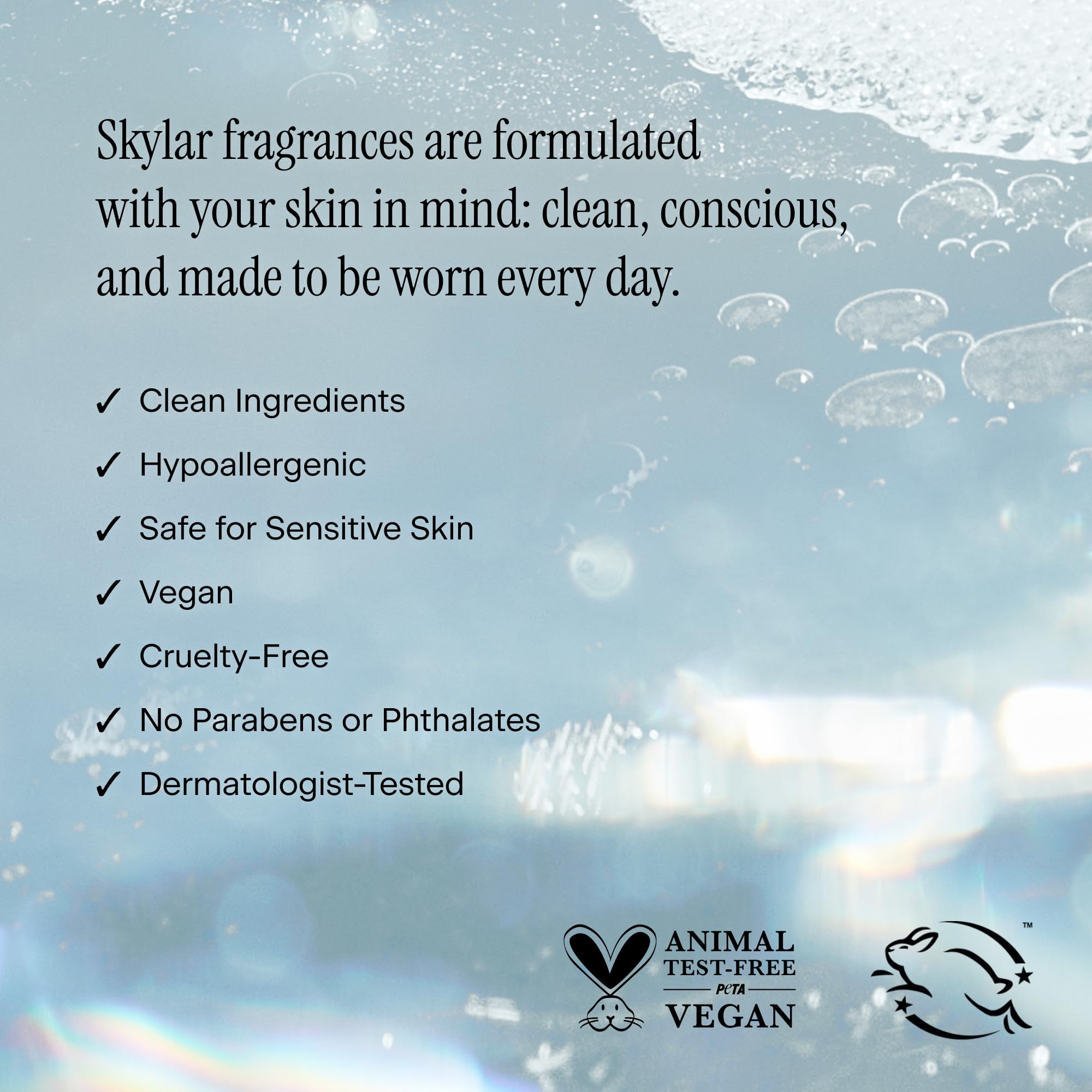 Skylar Salt Air Eau de Parfum | Hypoallergenic, Clean Unisex Scent (10mL)