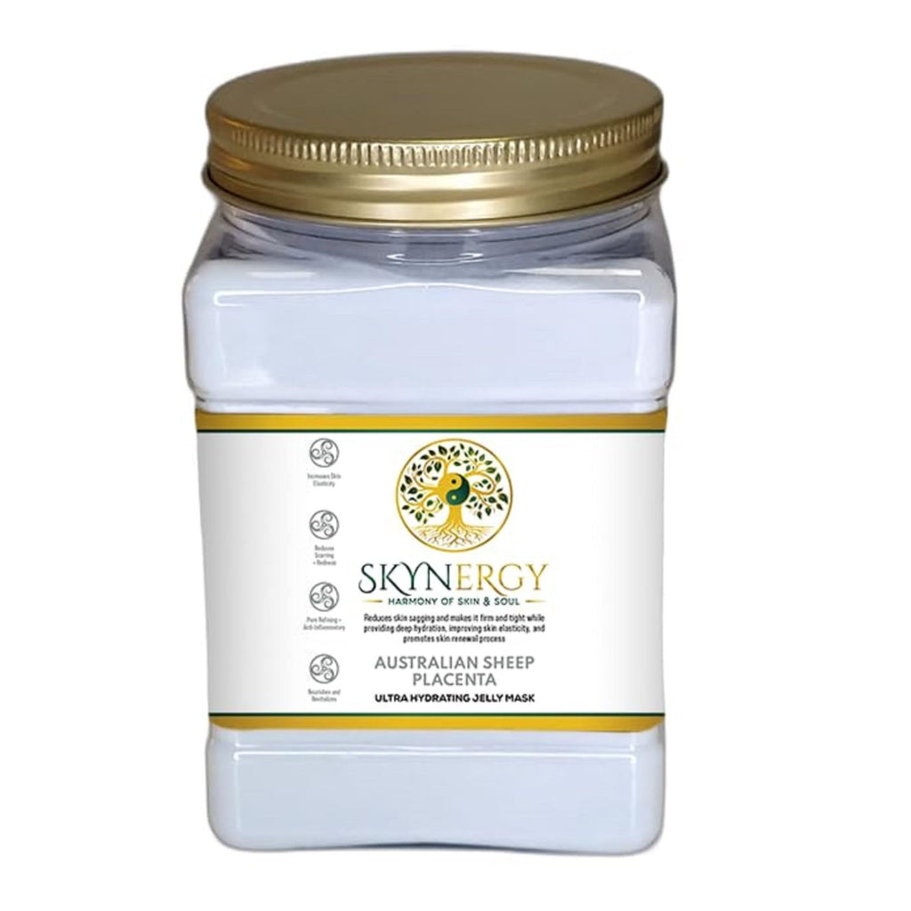 SKYNERGY Australian Sheep Placenta Jelly Mask – Hydration & Glow, All Skin Types (12 Applications)