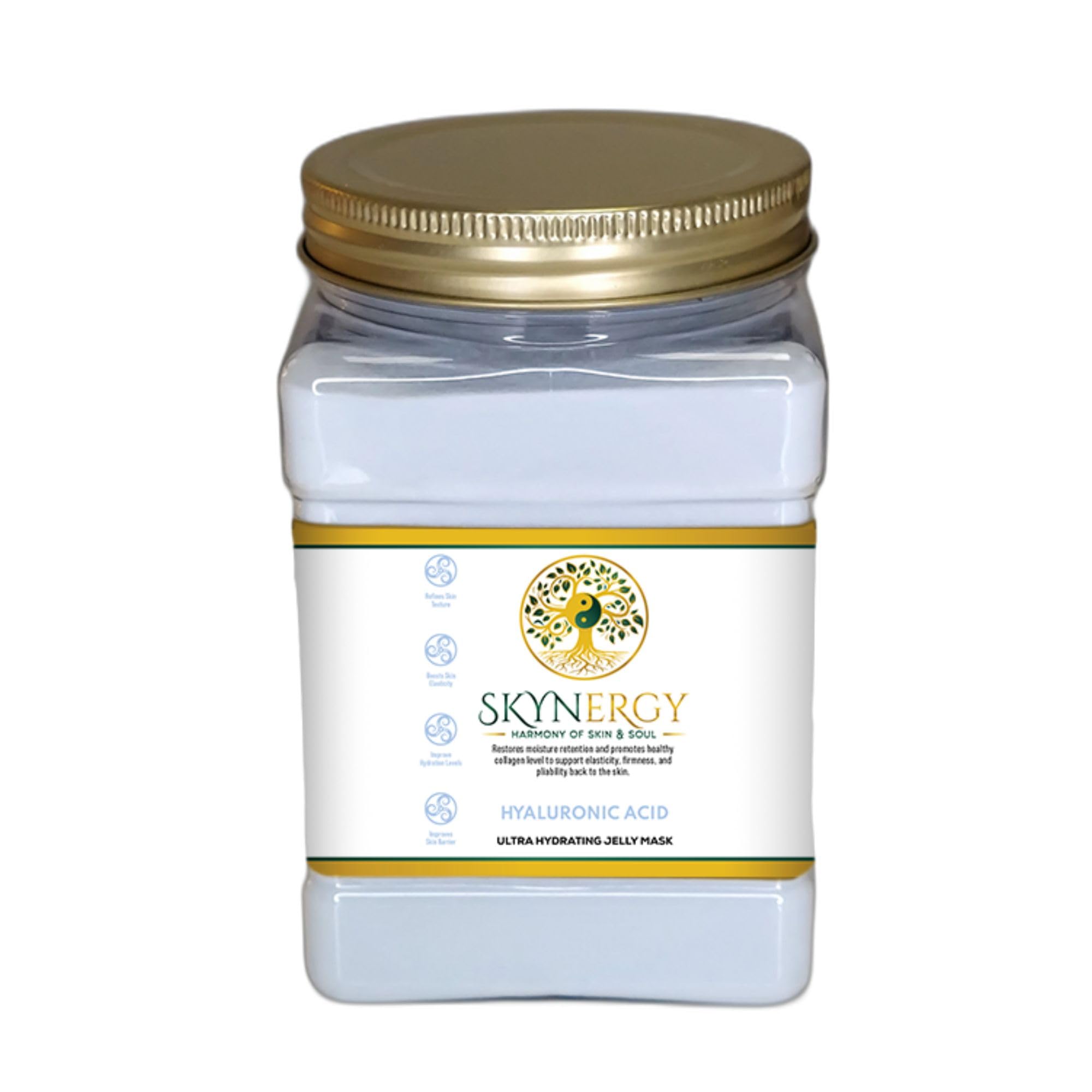 SKYNERGY Hyaluronic Acid Jelly Mask - Hydration, Glow & Soothing Peel-Off Mask (12 Applications)