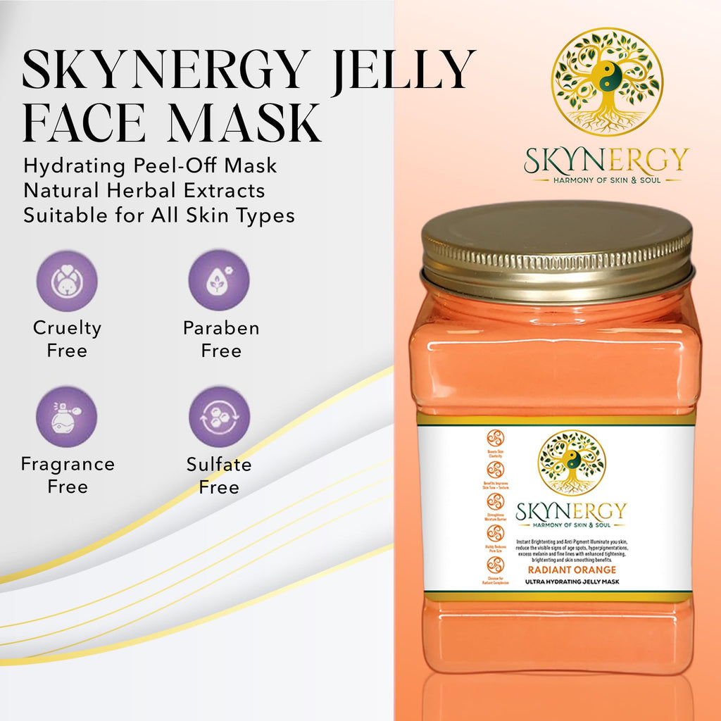 SKYNERGY Radiant Orange Ultra Hydrating Jelly Mask | Hydro Glo Peel Off 30oz