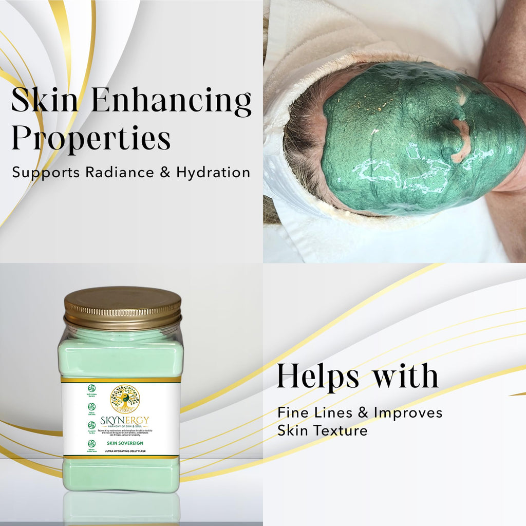 SKYNERGY Skin Sovereign Jelly Mask – Hydration & Glow | Spa-Grade Peel-Off, 12 Applications