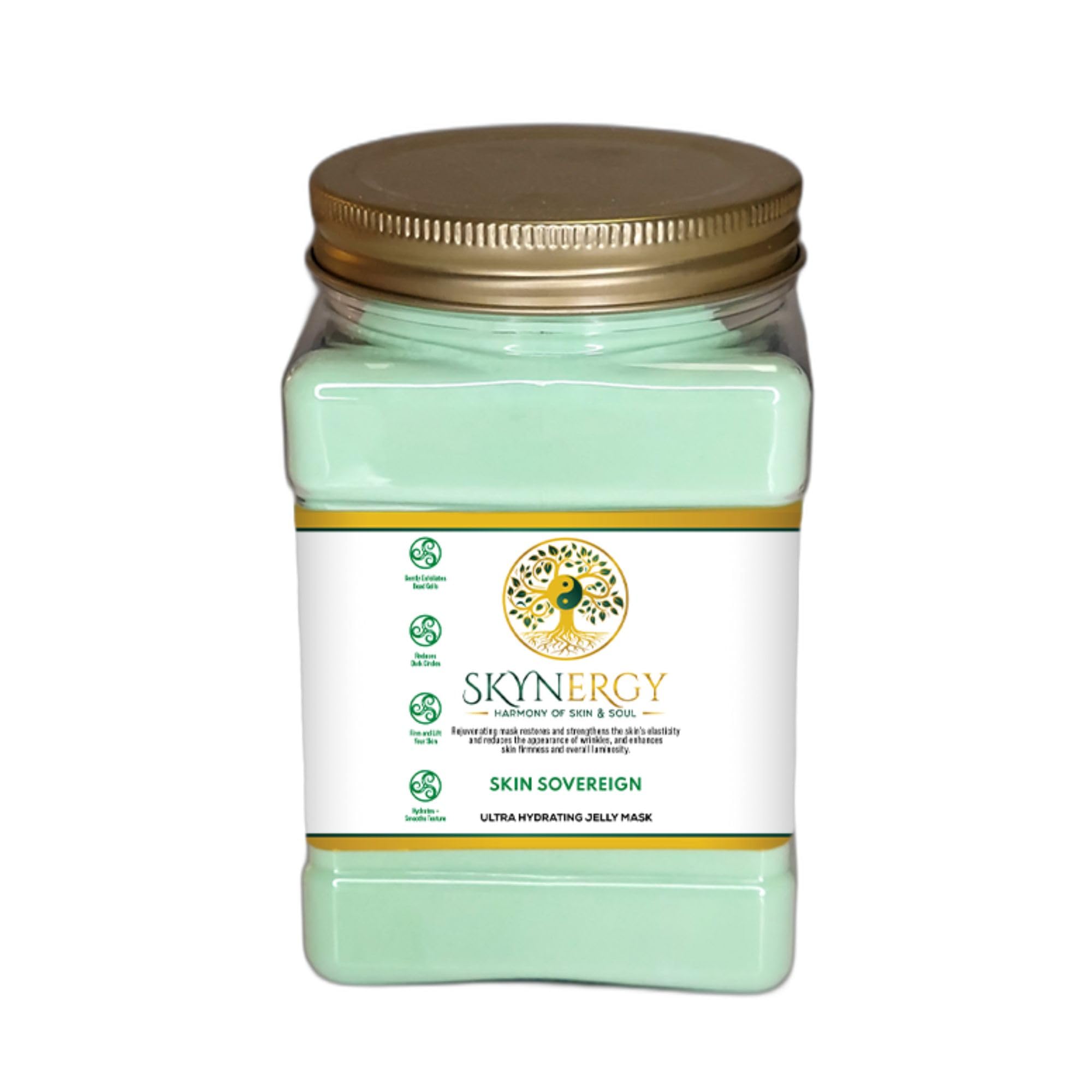 SKYNERGY Skin Sovereign Jelly Mask – Hydration & Glow | Spa-Grade Peel-Off, 12 Applications